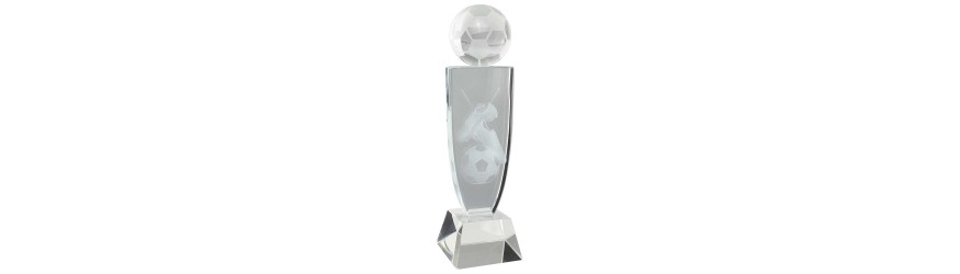 REFLEX CRYSTAL FOOTBALL TROPHY - 3 SIZES - 18CM - 24CM REFLEX CRYSTAL FOOTBALL TROPHY - 3 SIZES - 18CM - 24CM